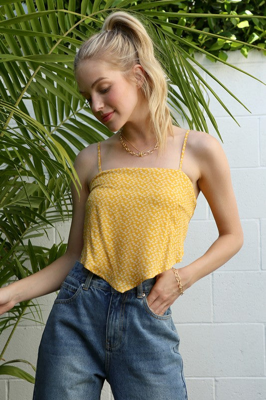 SL Yellow Floral Tank Top