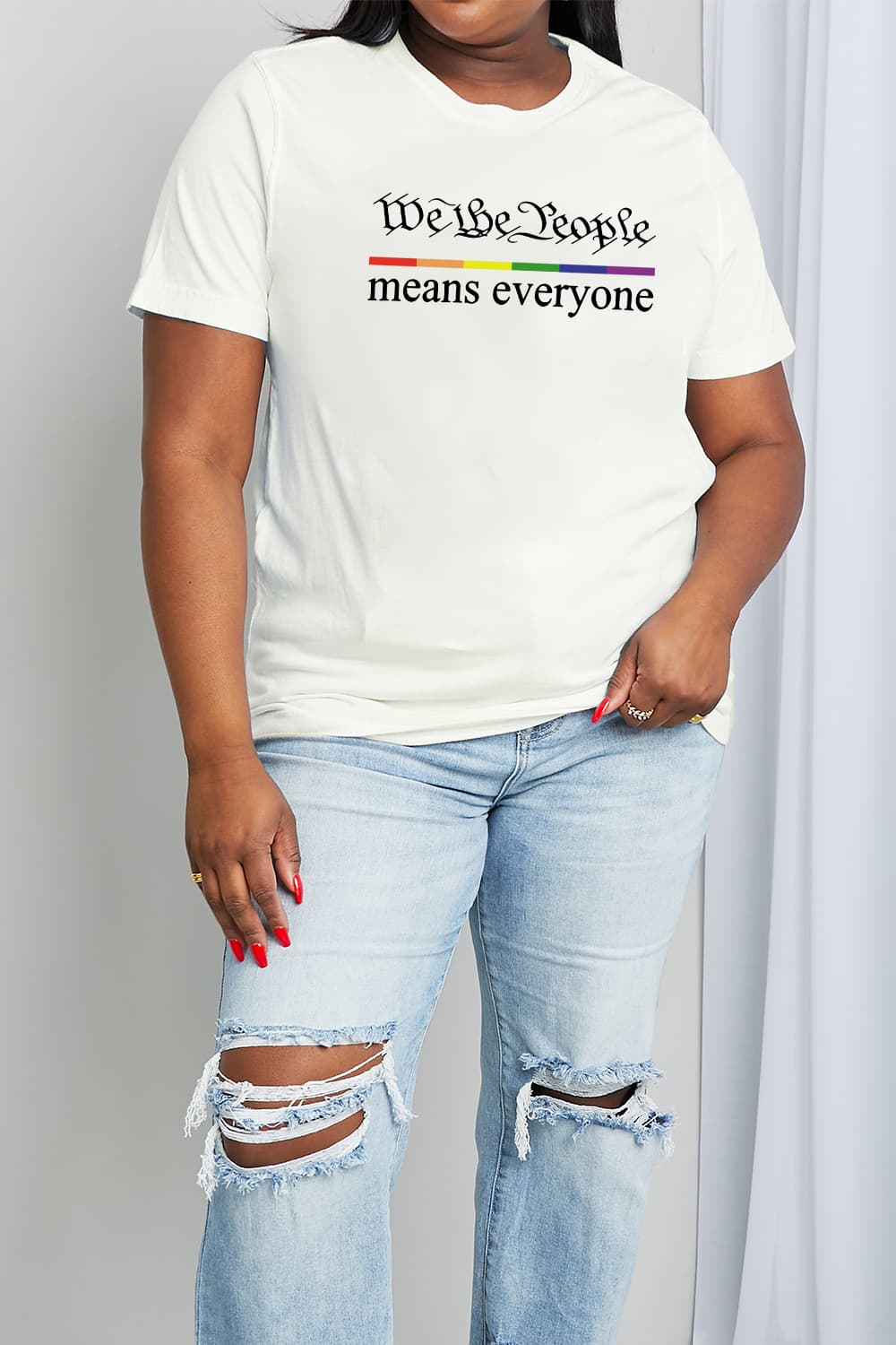 Simply Love Full Size MEANS EVERYONE Graphic Cotton Tee