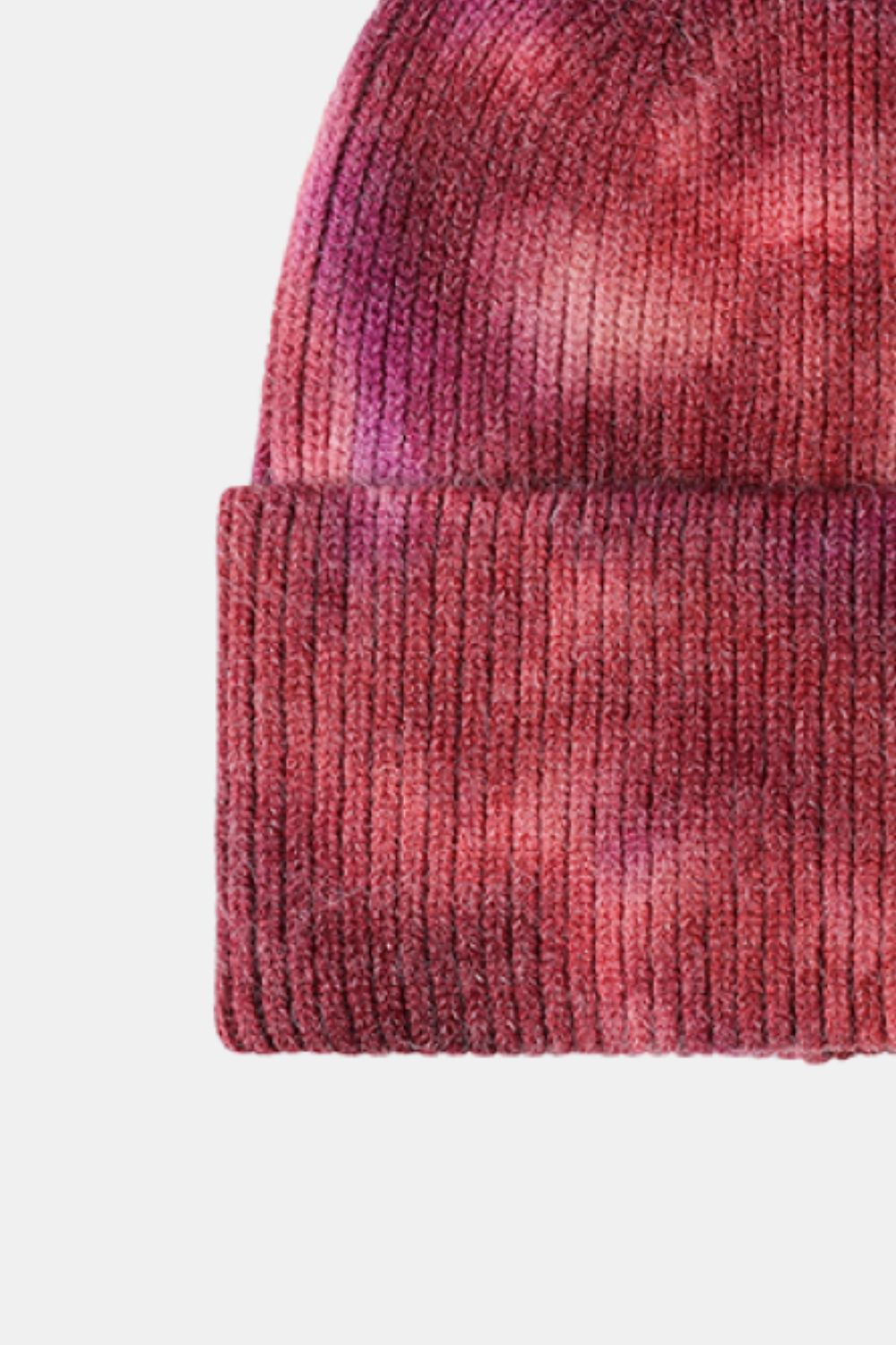 Tie-Dye Cuffed Rib-Knit Beanie Hat