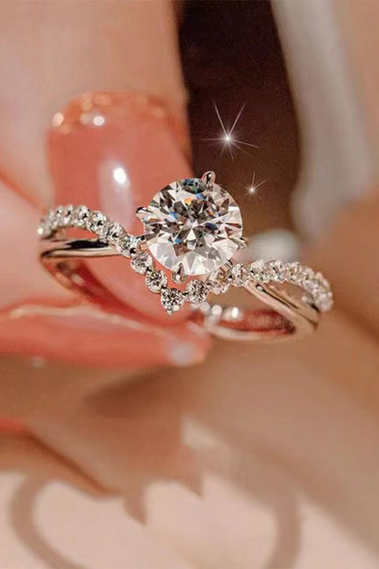 Bold Beauty 1 Carat Moissanite Heart-Shaped Ring