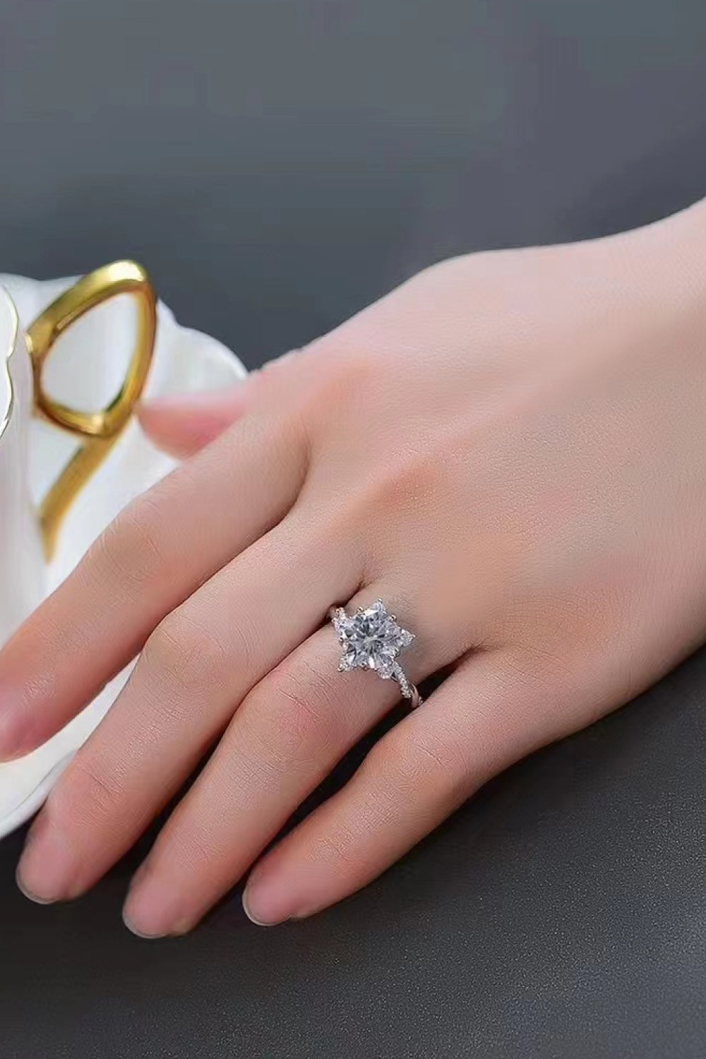 3 Carat Moissanite Twisted Ring