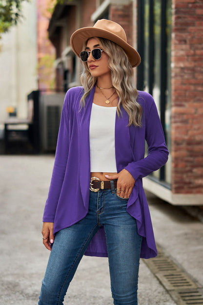 Open Front Long Sleeve Top