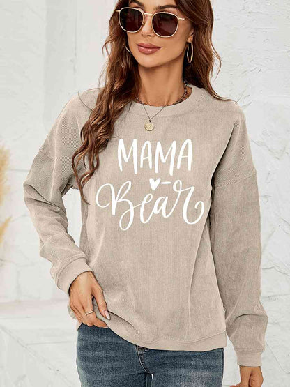 MAMA Graphic Round Neck Sweatshirt