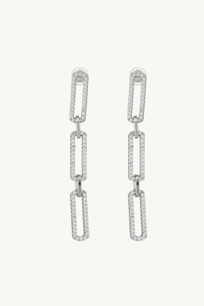Rhinestone Chunky Chain Drop Earrings