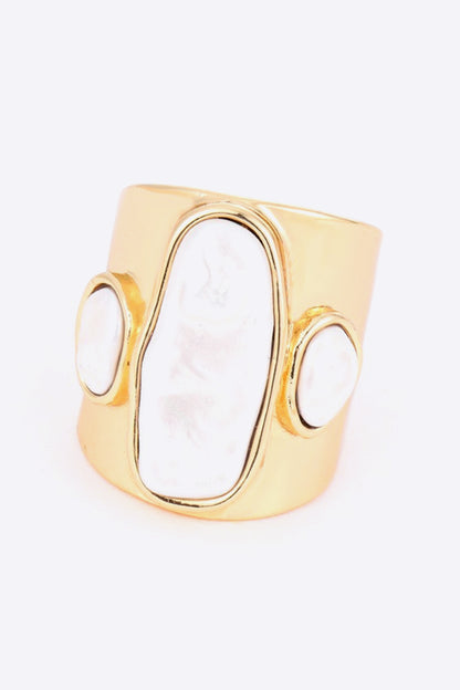 18K Gold-Plated Alloy Ring