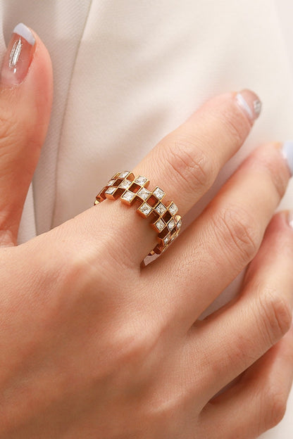 Contrast Stainless Steel 18K Gold-Plated Ring