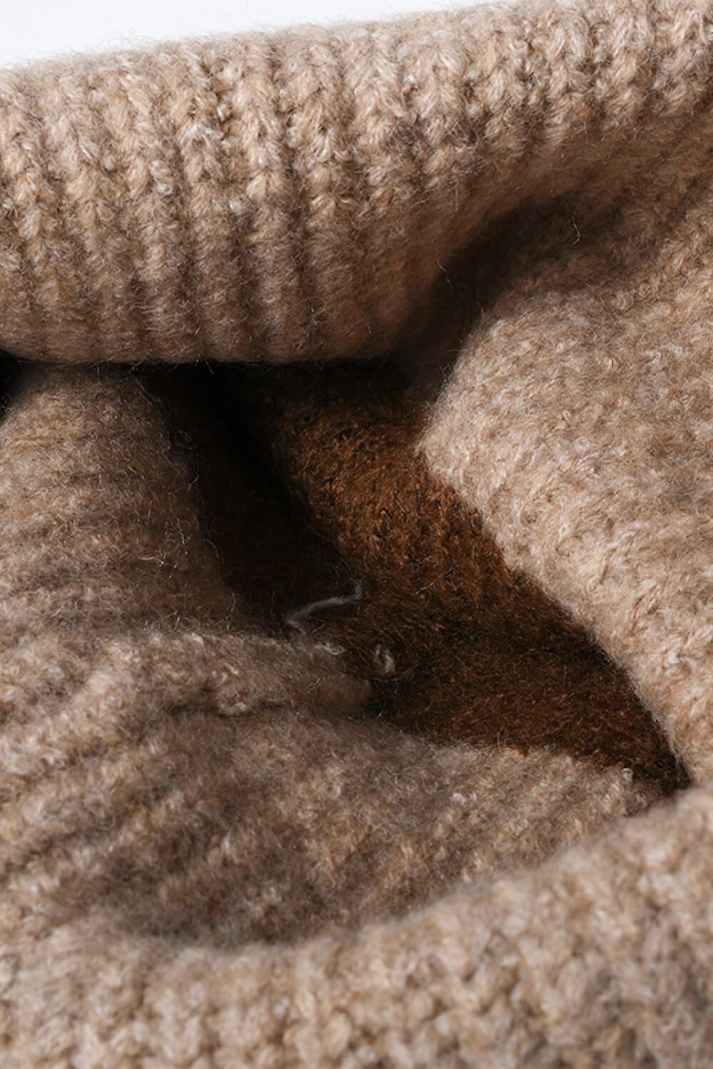 Tricolor Cuffed Knit Beanie