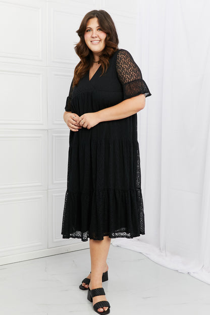 P & Rose Lovely Lace Full Size Tiered Dress