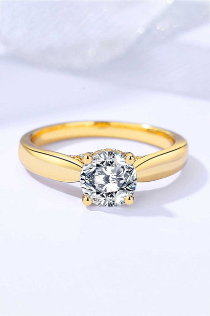 Classic 925 Sterling Silver Moissanite Ring